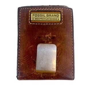 Fossil Brand 1954 Premium Goods Men’s Card Holder Money Clip Wallet
